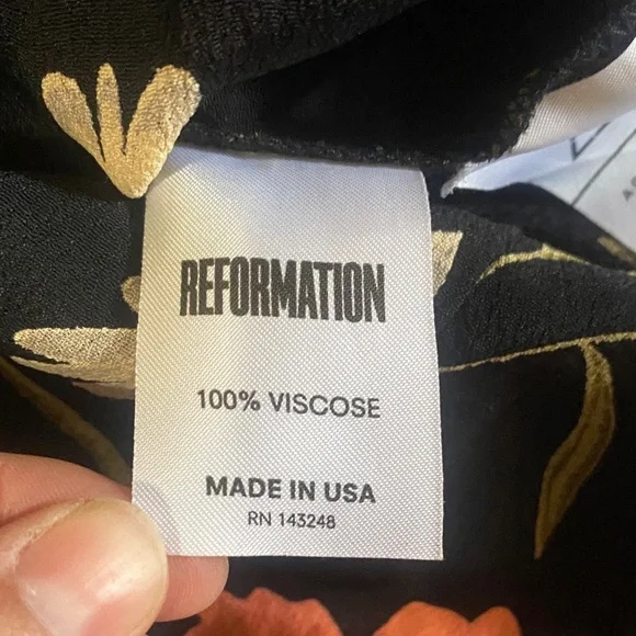 Reformation Chic Black Floral Mini Dress - Picture 4 of 4